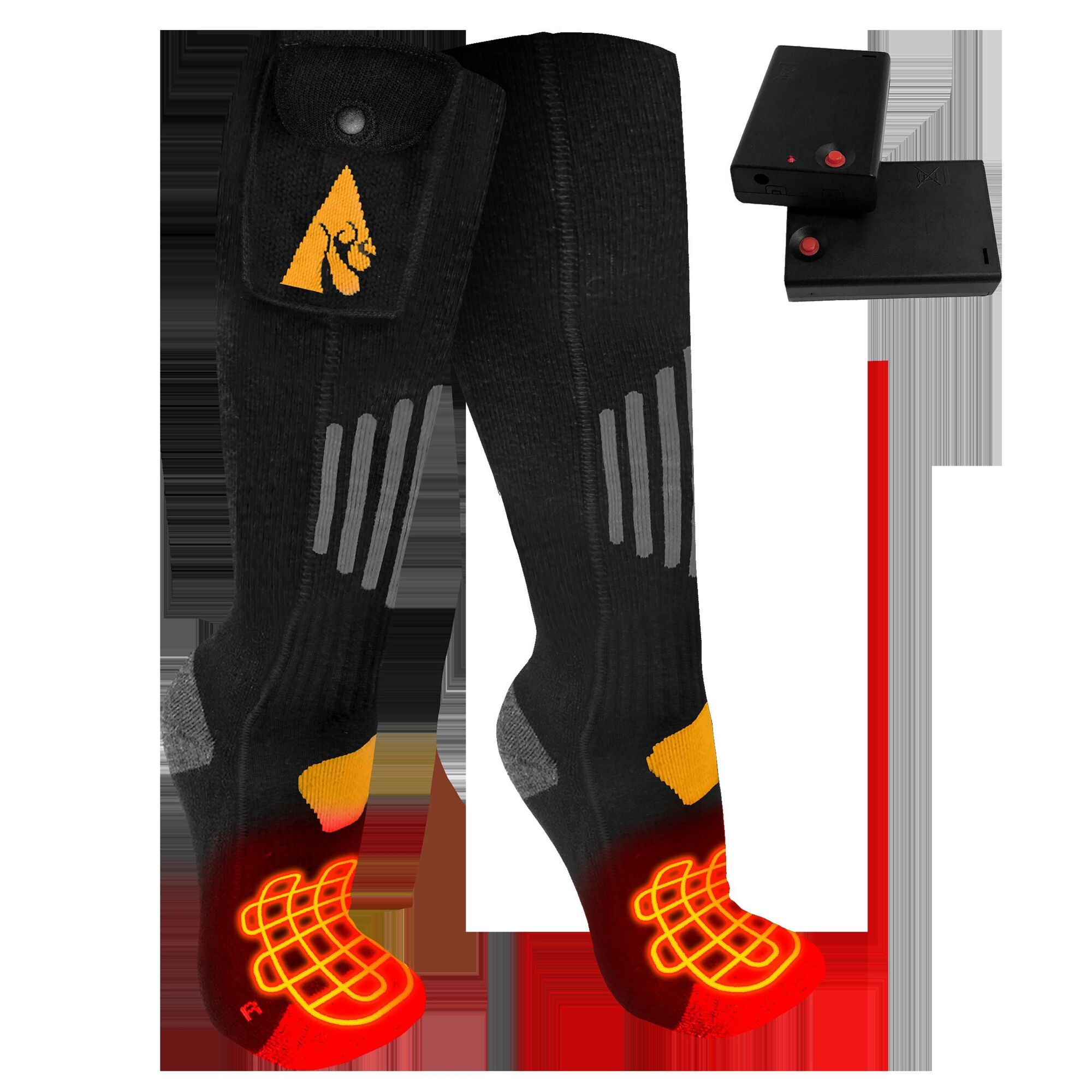 Action Heat, ActionHeat AA Heated Socks, Size 2XL, Color Black, Model# AH-SK-AA-03-XXL